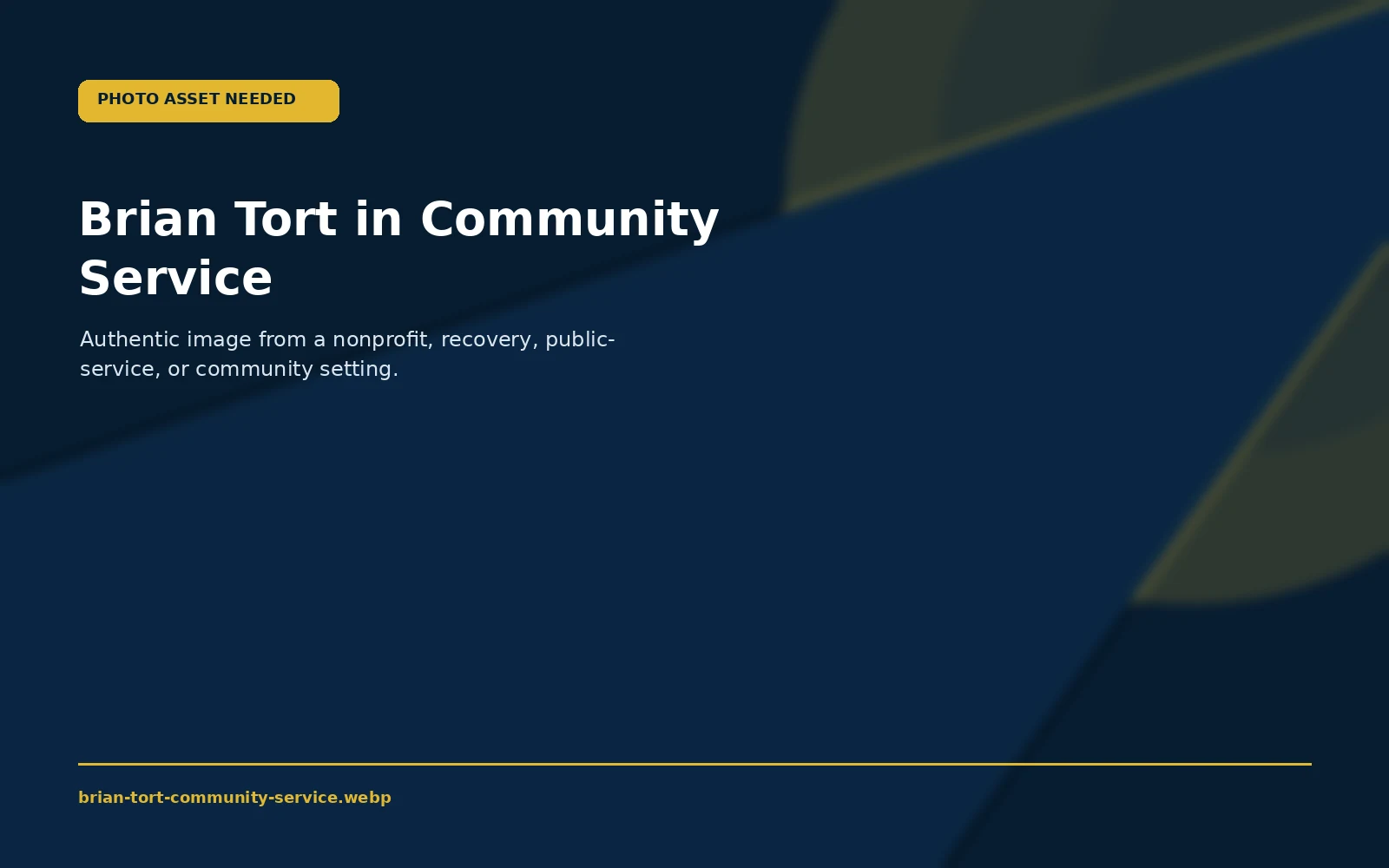 Placeholder for Brian Tort serving in the community