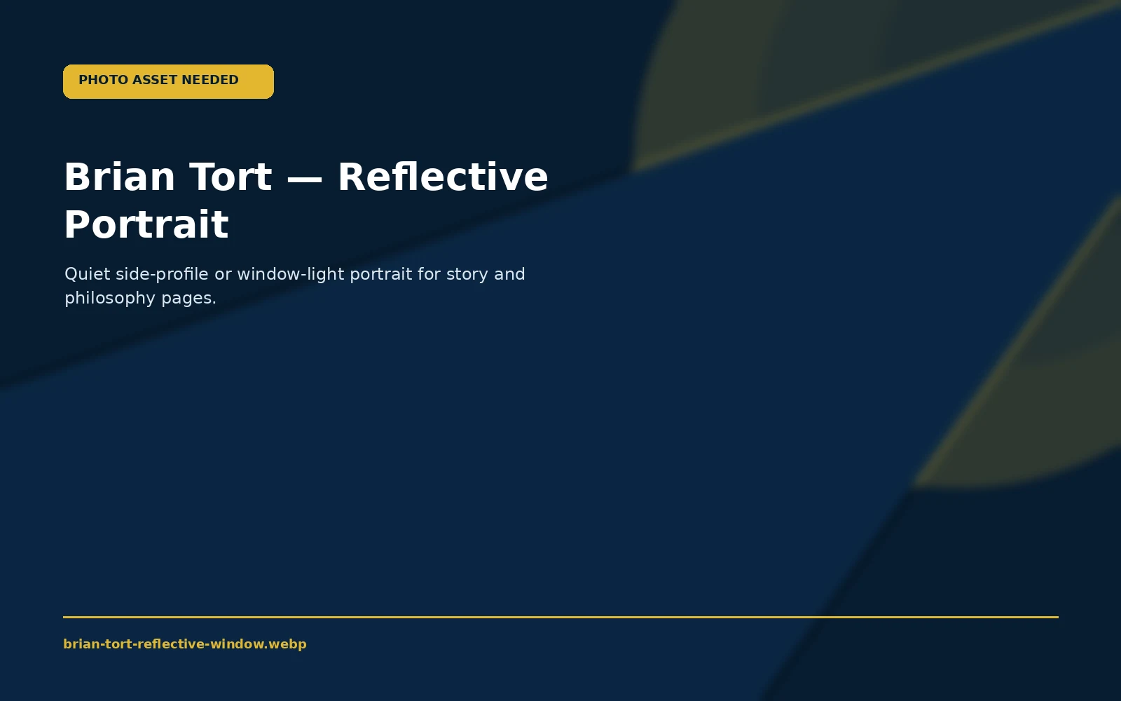 Placeholder for a reflective portrait of Brian Tort