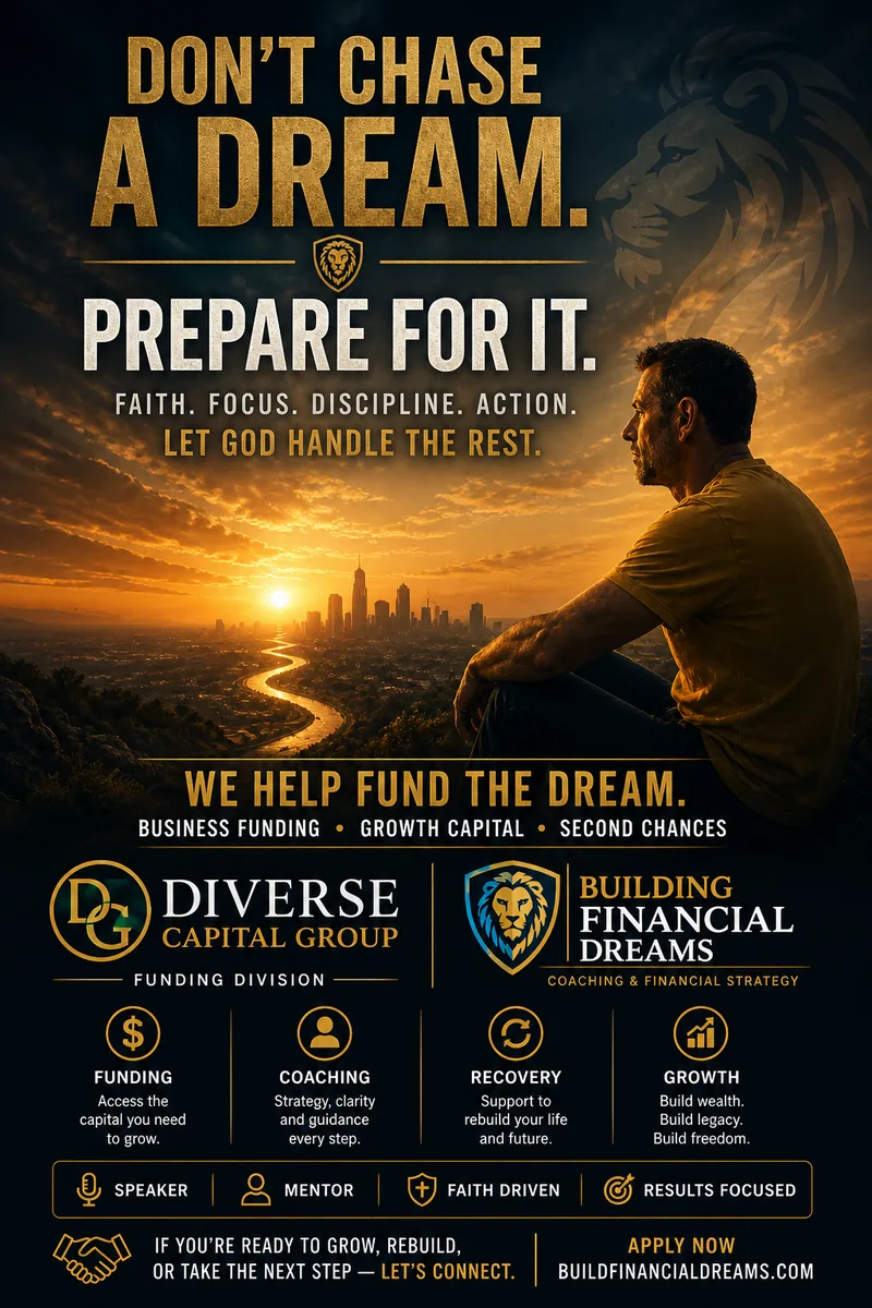 Do not chase a dream, prepare for it brand graphic